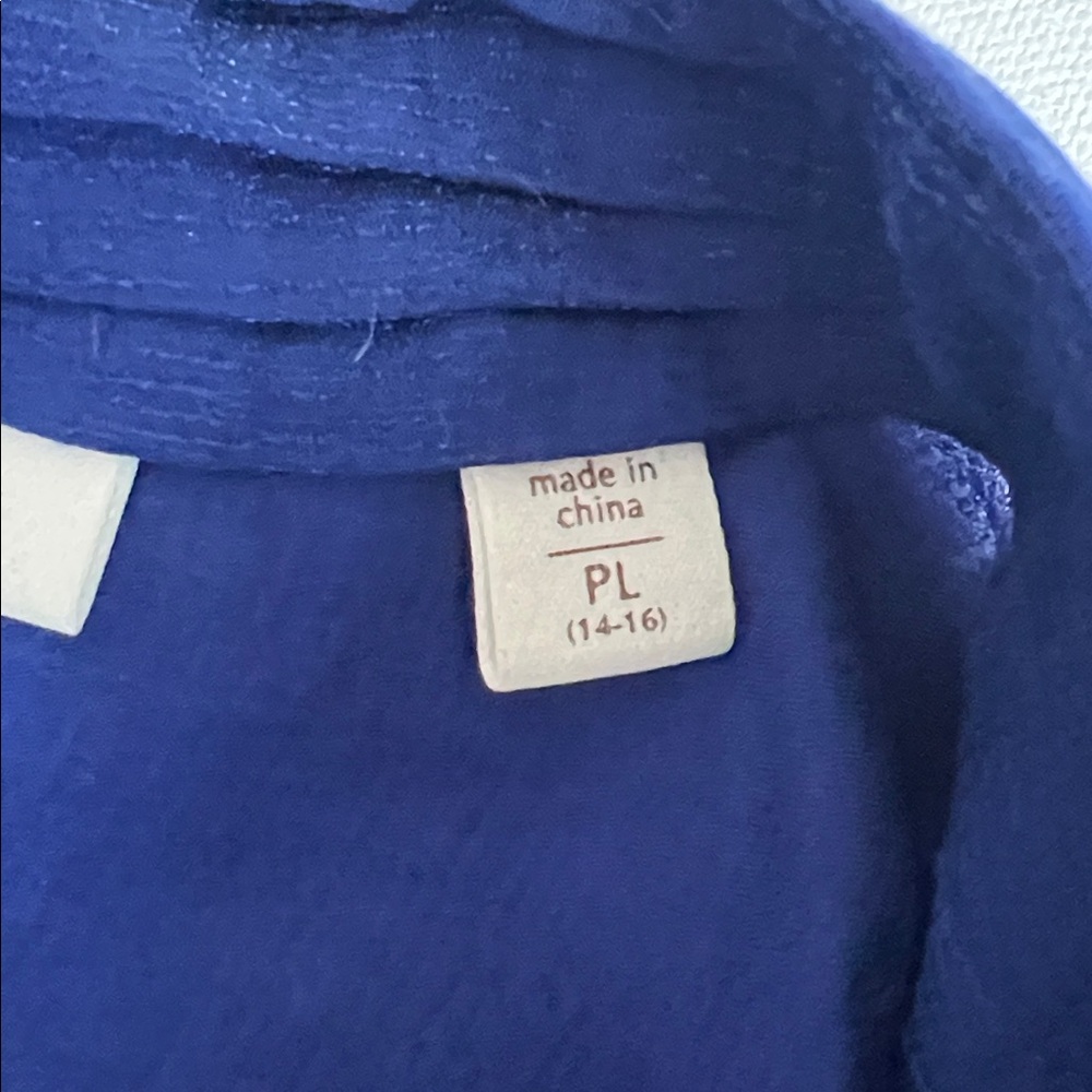 Coldwater Creek Royal Blue Button Down Ruffle Front Blouse - PL - Picture 5 of 10
